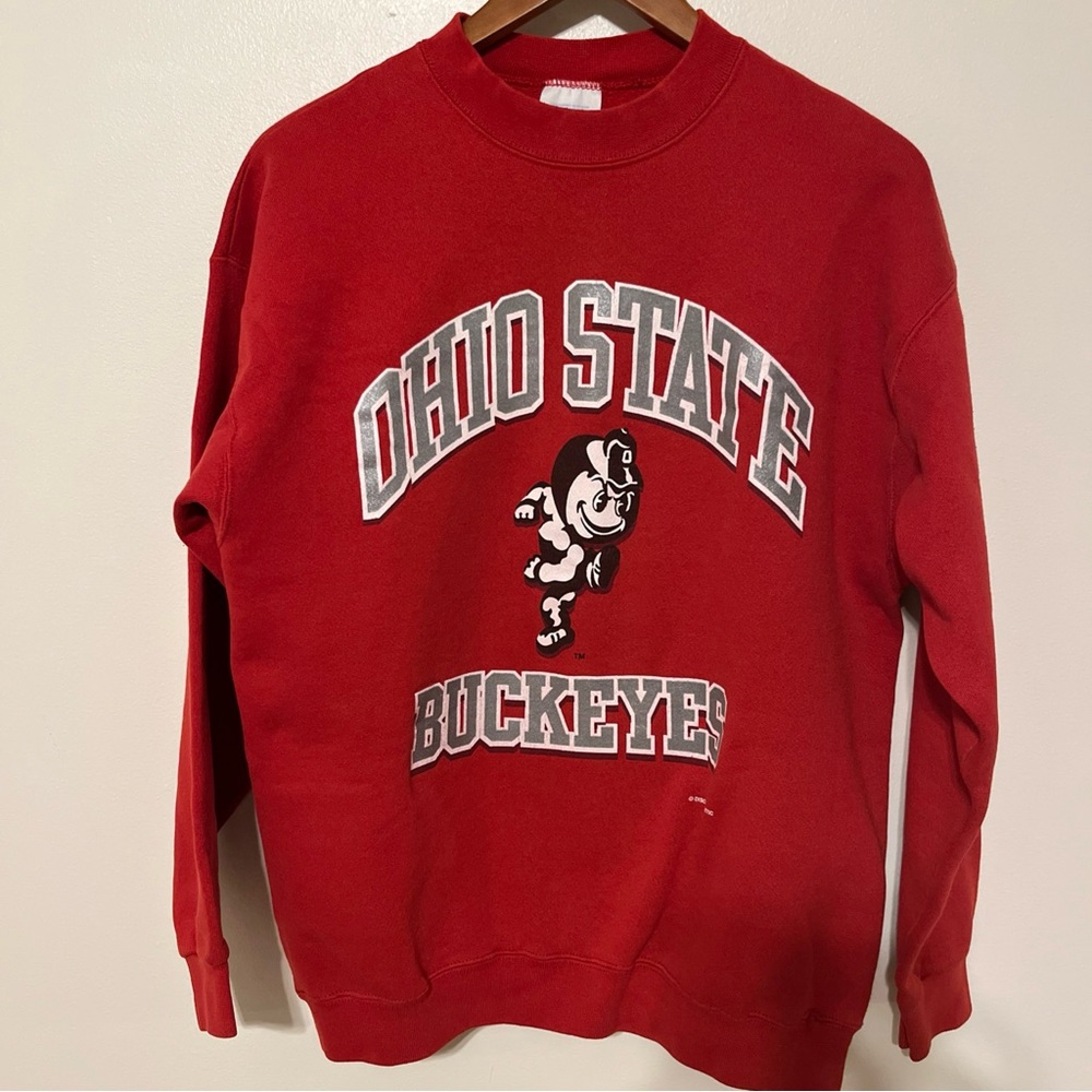 Discus Ohio State Buckeyes Red Sweatshirt Large